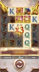 Midas Fortune · Membaca teks notifikasi fitur dan memantau formasi simbol bersentuhan pada layar.